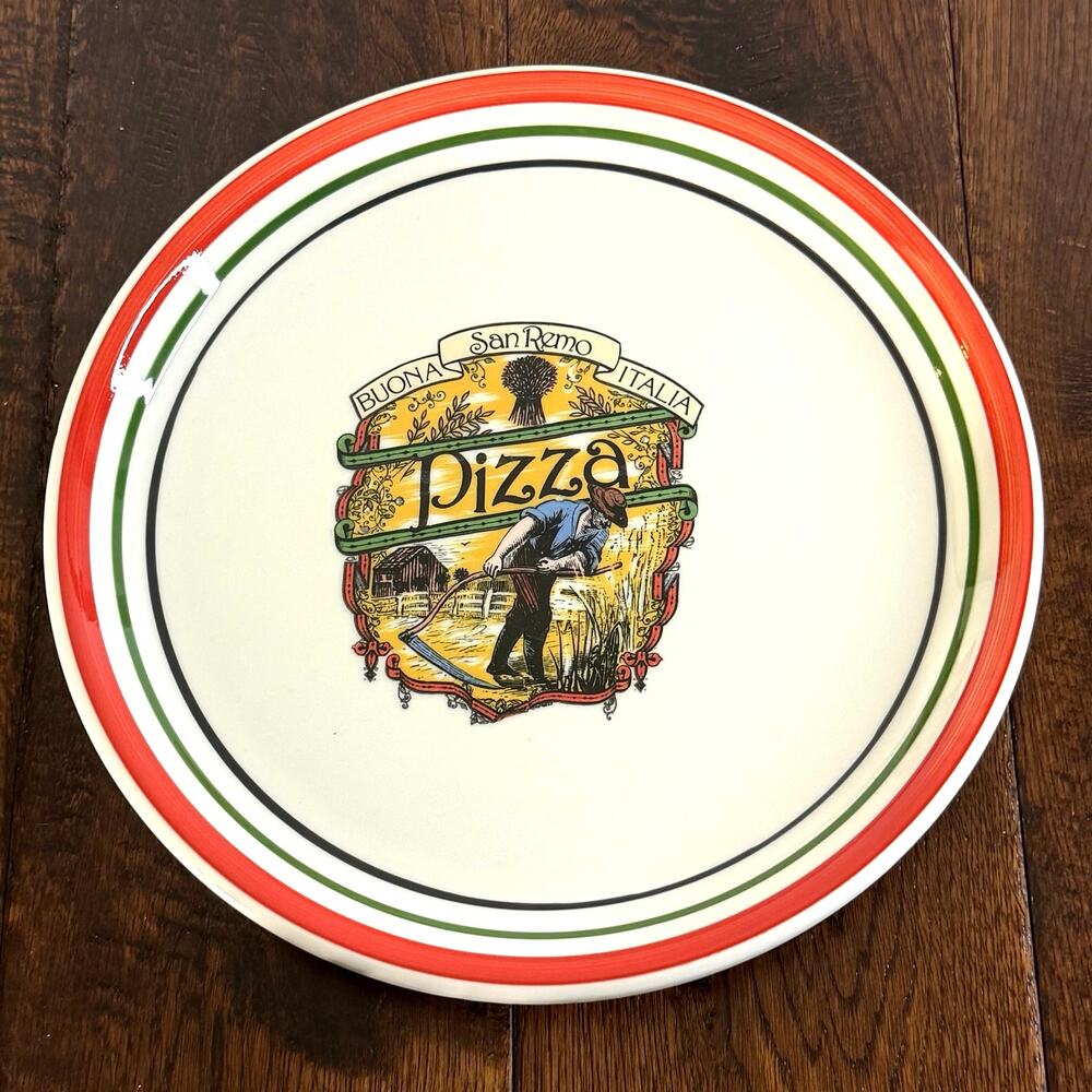 Set of 2 Vintage Himark Buona San Remo Italia Pizza Dinner Plates |Made in Italy